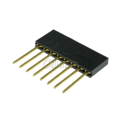 50pcs 8 Pin Single Row Stackable Shield Female Header 2.54mm Pitch for Arduino - Image 1 of 4