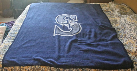 Vintage Bierderlack Seattle Mariners Major League Baseball Blanket Large Cover