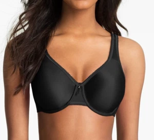 NUEVO SUJETADOR WACOAL 'Basic Beauty' figura completa sin forro con aros 36 G negro #855192 - Imagen 1 de 4
