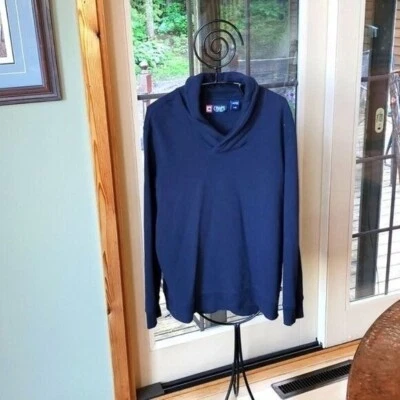 Chaps Talla Sudadera pulóver manga larga cuello en V con cuello en L Foto 1 de 4