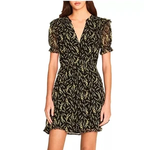 Ba&sh Matcha schwarzes Kleid mit gelben Blumenakzenten Größe L - Bild 1 von 5