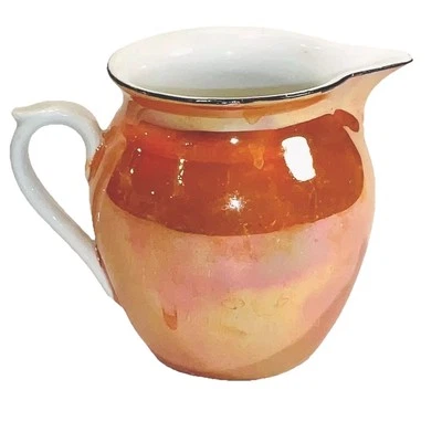 Lusterware vintage Tchecoslováquia 3” cor laranja creme - Imagem 1 de 4