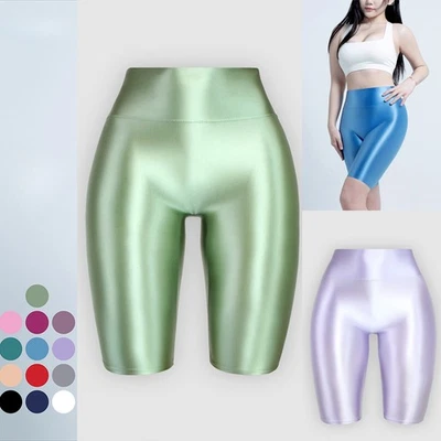 Nuevos Pantalones Cortos Sin Costuras Aceite Brillante Opaco Deportes Yoga Gimnasio Caliente Pantalones Leggings Foto 1 de 4
