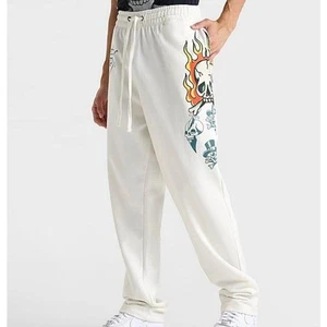 Pantalones deportivos relajados con calavera llama Ed Hadry XXL 2XL nuevos con etiquetas - Imagen 1 de 10