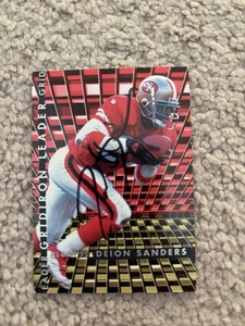 NFL HOF Deion Sanders Ray Lewis Ed Reed Jerome Bettis Signed Autographed Cards - Picture 1 of 6