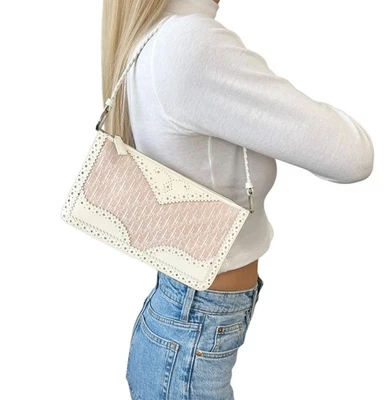 Christian Dior Vintage 2004 Trotter Monogram Logo Shoulder Bag Pink Leather - Image 1 of 4