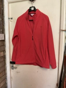 Ladies Cotton Traders Med 12/14 Coral Long Sleeved Fleece Jacket With Full Zip - Picture 1 of 2