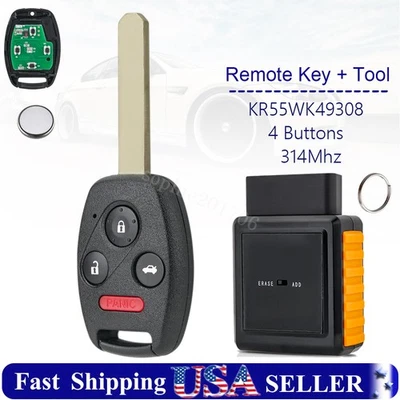 Mando a distancia programador 4B para Honda Accord 2008 2009 2010 2011 2012 sedán Foto 1 de 4