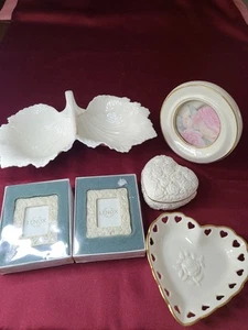 VTG Lenox USA 6 Pc 3 Frames 3 Trinket Dishes - Picture 1 of 15