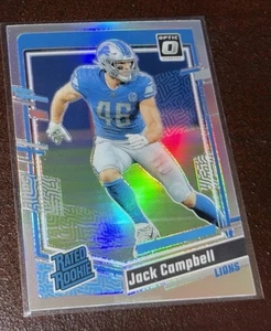 2023 Donruss Optic Rated Rookie Holo Silver Prizm Jack Campbell #235 Lions - Picture 1 of 3