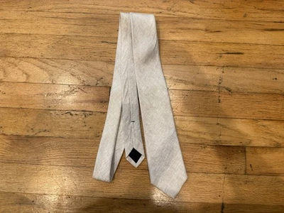 J. Crew Ludlow Natural Baird McNutt Irish Linen Tie  3 In X 60 In - Image 1 of 4