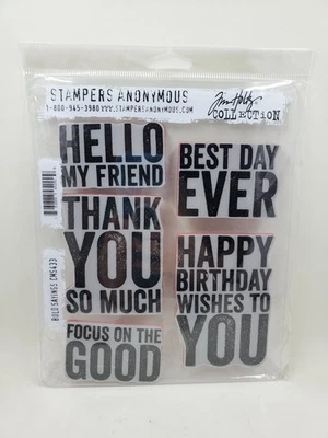 Juego de estampillas Stampers Anonymous Tim Holtz dichos audaces CMS433 nuevo Foto 1 de 3