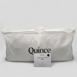 Quince Luxe Goose Down Pillow White King Firm/Extra Firm ~ NWOT. - Picture 1 of 7
