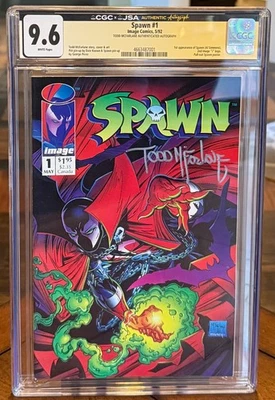 Spawn #1 (Image Comics Malibu Comics May 1992) CGC 9.6 Signed Todd McFarlane - Image 1 of 4