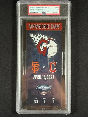 April 15 2022 Cleveland Guardians Opening Day Commemorative Ticket PSA SF Giants - Image 1 of 4