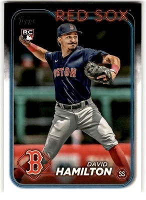 2024 Topps David Hamilton Rookie #202 Boston Red Sox - Image 1 of 2