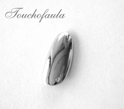 14K твердое золото палец ногтей высоты полированный в белом золоте - Изображение 1 из 2