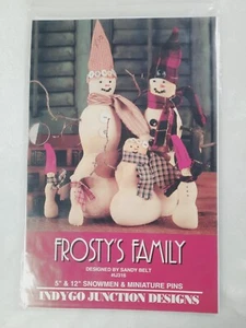 Indygo Junction Designs Frosty's Family Snowmen and Miniature Pins Craft Pattern - Picture 1 of 2