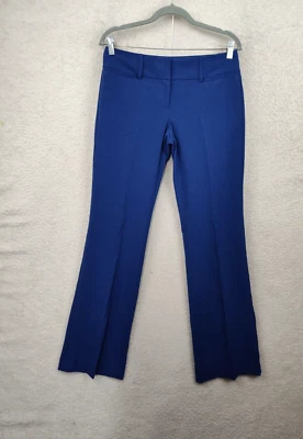 Pantalones de mujer 7th Avenue 2 promedio azul rayón B tiro bajo frente plano pierna recta Foto 1 de 4