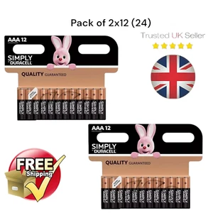 Duracell AAA Batterien Simply Alkaline Long Lasting 2x12 (24 Batterien) - Bild 1 von 1