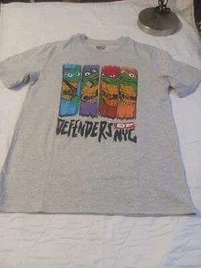 grey screen print TEENAGE MUTANT NINJA TURTLES boys t-shirt sz. 14-16 NWT - Picture 1 of 5