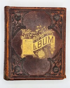 Portrait und Biographie Album Mecosta County Michigan 1883 Ledergebunden - Bild 1 von 7