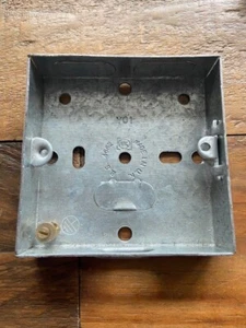 MK 1 Gang Flush Steel Box Metal 16mm Deep - Pack of 2 - Picture 1 of 1