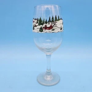 Libbey Glass Company Winter Village Water Goblet - Picture 1 of 7