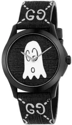 GUCCI TIMELESS GHOST WATCH - YA1264018 - QUARTZ BLACK DIAL LIMITED EDITION - NEW - image 1 of 4