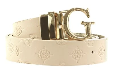 GUESS James Logo Adjustable And Reversible Pant Belt W95 Gürtel Blush / Taupe - Bild 1 von 4
