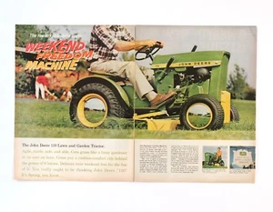 Publicité imprimée pour tondeuse à gazon John Deere 1966 - Weekend Freedom Machine - Photo 1/1