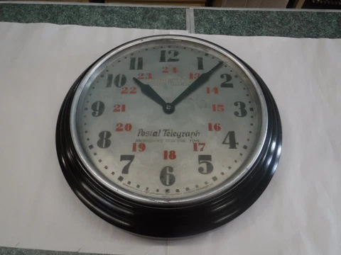 RARE 20" Hammond Postal Telegraph 24HR Clock PROPERTY AIR FORCE U.S. ARMY Cover