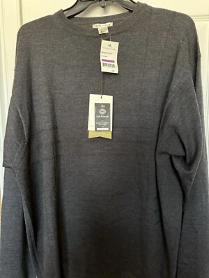 Mens Cutter Buck Lane Borgosesia Italian Sweater Charcoal  Crew Neck  SzXXL NWT - Image 1 of 4