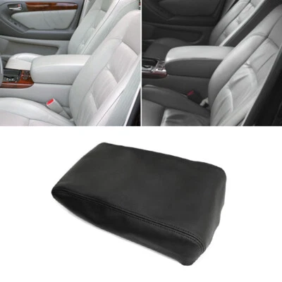 Black For 1999-2004 Lexus GS300 GS400 GS430 Center Console Leather Armrest Cover Foto 1 de 4