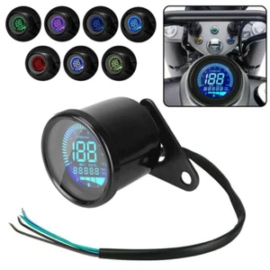 Retro Motorcycle Digital Speedometer LED LCD Odometer Tachometer Fuel Meter 12V - Picture 1 of 10