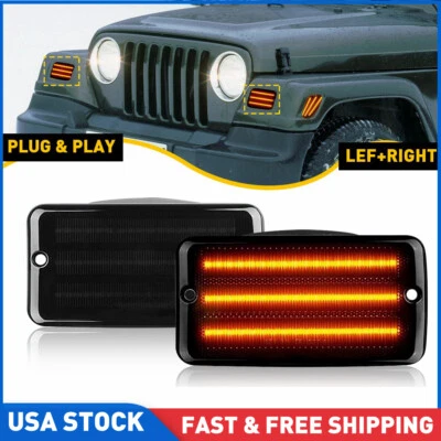Luces de estacionamiento delanteras de repuesto para Jeep 97-06 Wrangler 1997-2006 Foto 1 de 4