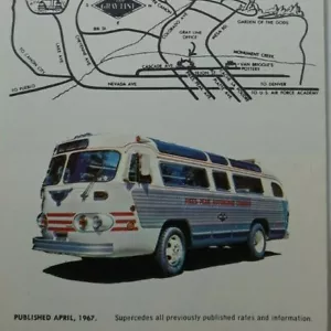 1967 CO Springs Gray Line Tour Guides Vintage Tourist Pamphlet Colorado 60's - Picture 1 of 5