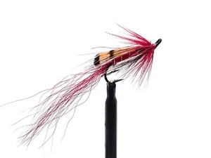 3 Red Ally's Shrimp Double Hook Salmon Flies Fishing Flies Sizes 8, 10,12 - Picture 1 of 1