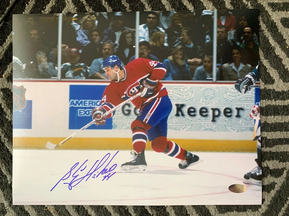 Foto autografiada firmada por Stephane Richer de los canadienses de Montreal 11x14 certificado de autenticidad #1 Foto 1 de 1