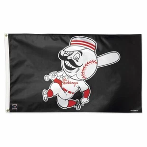 CINCINNATI REDS COOPERSTOWN 3'X5' DELUXE FLAG NEW WINCRAFT ⚾ - Picture 1 of 1