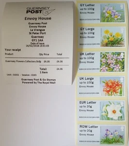 GUERNSEY- GG02 -  BAILIWICK FLOWERS COLLECTOR & LOCAL STRIPS - FDI 14/02/2018 - Picture 1 of 2
