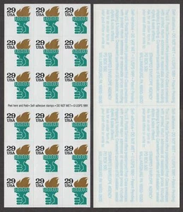 1991 Liberty Torch ATM Sc 2531Ab pane of 18 with text backing (BC68A) - Picture 1 of 1