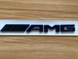 Gloss Black Blue AMG Number Letters Rear Trunk Badge Emblem For Mercedes Benz - Bild 1 von 6