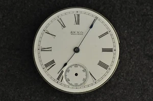 VINTAGE 6 SIZE WALTHAM H.C. POCKET WATCH MOVEMENT, GR. K  - RUNNING - Picture 1 of 2