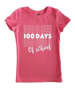 100 Days of School Shirt per Ragazze, 100 Days of School T-shirt, Ragazze 100° Giorno - Foto 1 di 14