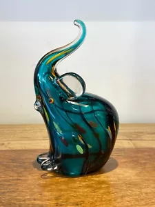 Escultura de vitral hecha a mano de Murano "Elefante" - Imagen 1 de 13
