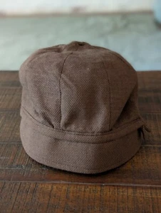 Goorin Bros Large Brown Cloche Jockey Newsboy Flapper Hat Cap 104-1127 Cotton+ - Picture 1 of 10