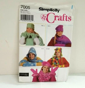 Simplicity Crafts 7005 Pattern Hats Gloves Scarfs Uncut - Picture 1 of 10