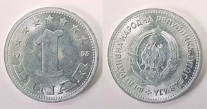 1953 Yugoslavia 1 One Dinar Brilliant Uncirculated BU - Picture 1 of 1
