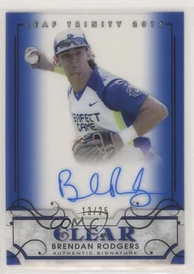 2016 Leaf Trinity Clear Auto Blue /25 Brendan Rodgers #CA-BR2 Auto - Image 1 of 2